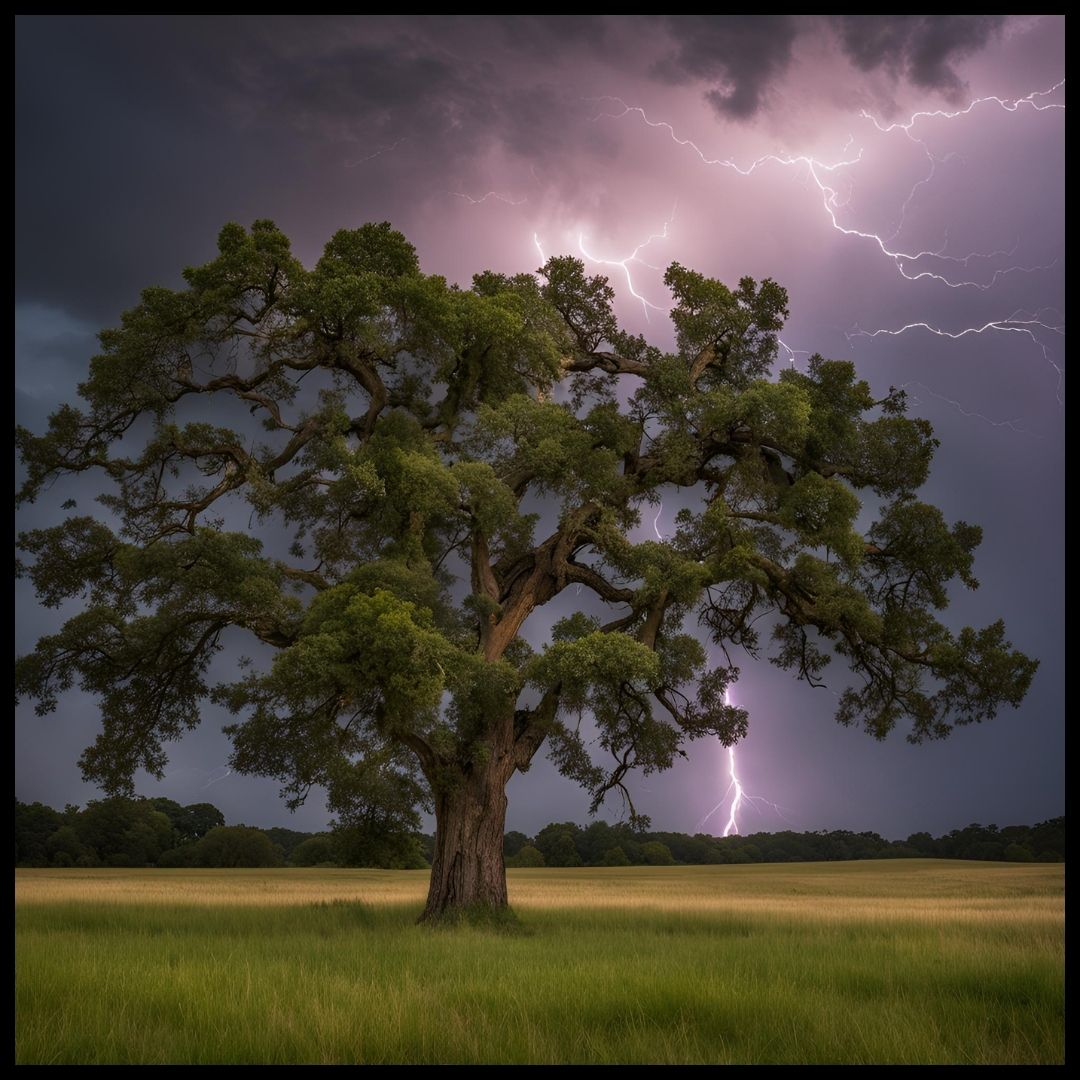 Baum mit Blitz