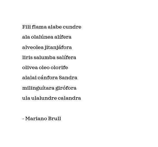 Exemple of a Jitanjáfora Poem from Mariano Brull