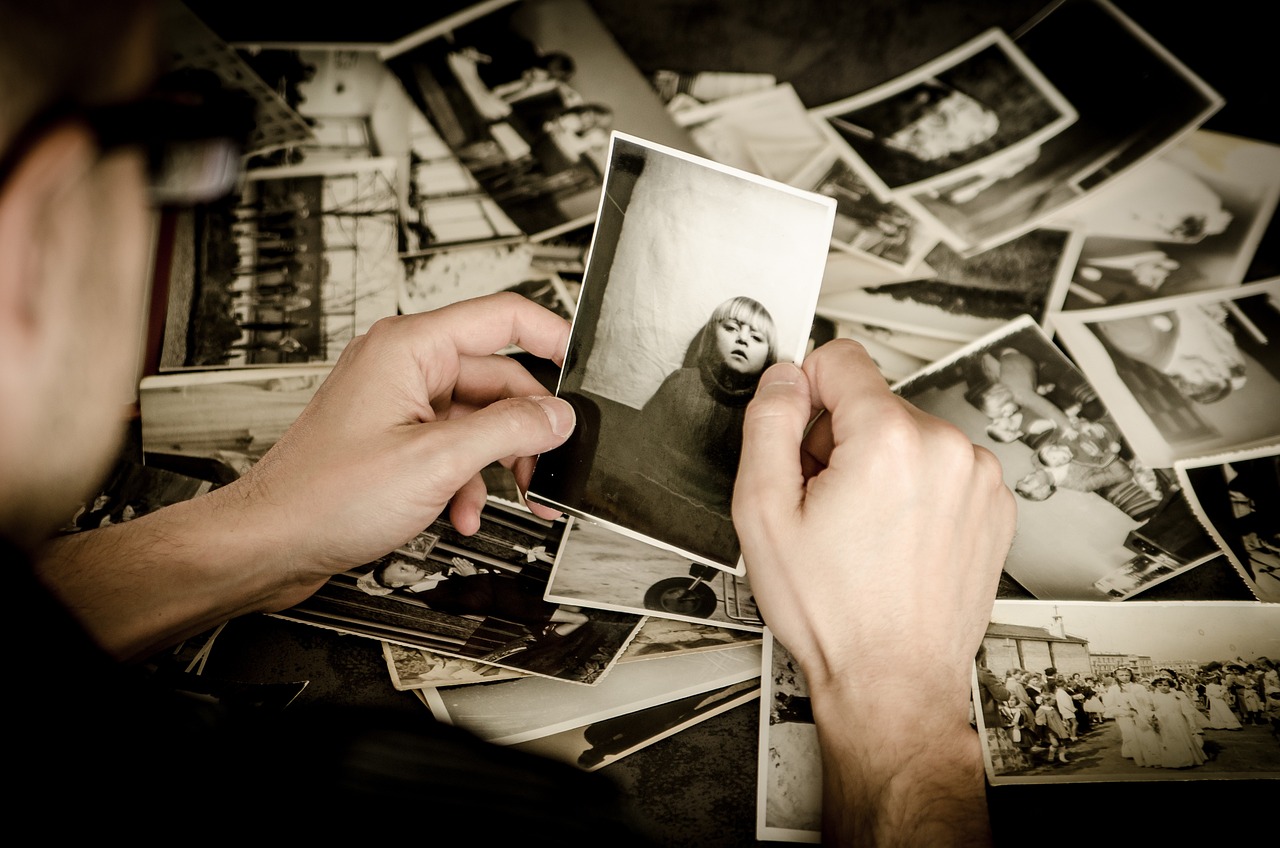 Pile of family photos